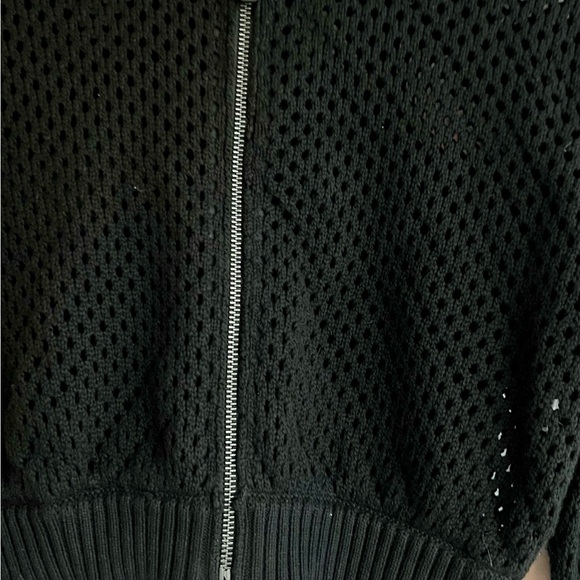 Cropped knit bomber-style cardigan - Picture 2 of 3